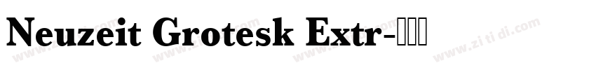 Neuzeit Grotesk Extr字体转换